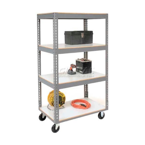 Global Industrial Boltless Shelf Truck, Steel, 36 in L, 24 in W, 65 in H 330416 - main